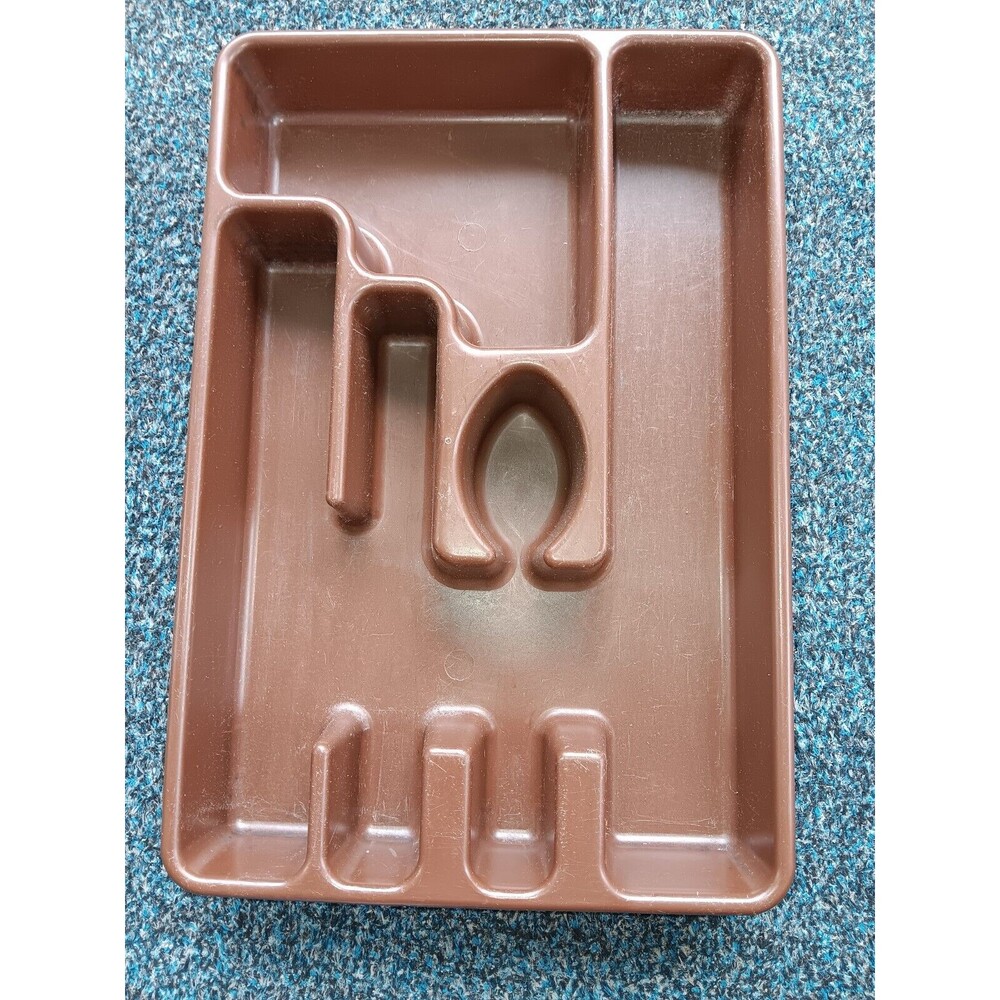 Vintage Rubbermaid Silverware Tray Flatware Utensil Holder Tray 2921 Brown
